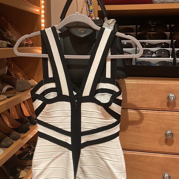 Herve Leger bandage dress black and white - Picture 5 of 9